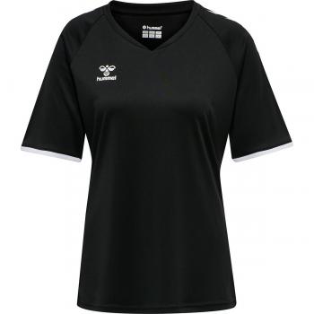 Camiseta de Manga Corta Hummel Core Volley para Mujer, Color Negro, Talla Extra-Small