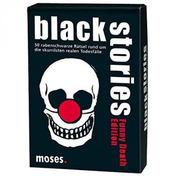 Historias Negras: Edición de Muerte Divertida - Juego de Cartas de Crímenes con 50 Enigmas