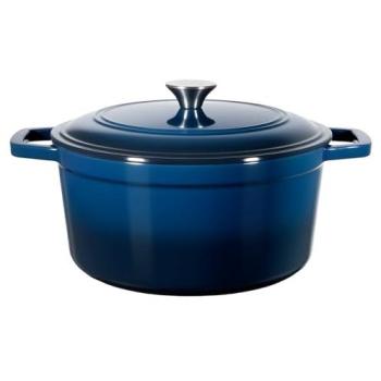 VEVOR 6 Quart Enameled Cast Iron Dutch Oven with Lid and Dual Handles, Heavy-Duty Cookware for Braising, Stews, Roasting, and Bread Baking, Blue
