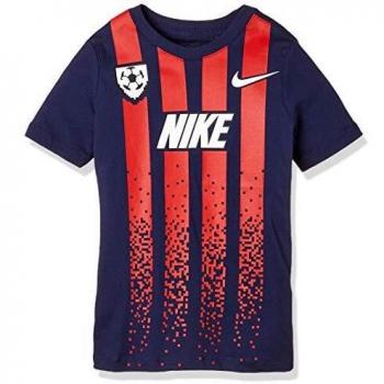 NIKE B NSW tee Soccer Jersey Camiseta, Niños, Midnight Navy/University Red, L