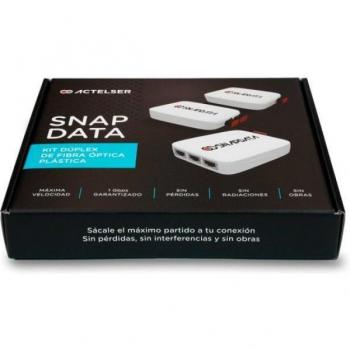ACTELSER Kit Duplex de Fibra Óptica Plástica Snap Data