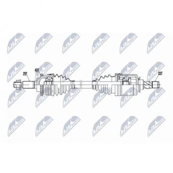 Semieje Antriebswelle NTY NPW-SU-050