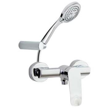 Conjunto Grifo Ducha Monomando Cromado con Sistema C2 de Ahorro de Agua y Accesorios Serie New Fly