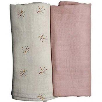 Swaddle 2 pk Rainbow Sky (Mauve)