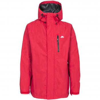 Trespass Hombres de Pearson Impermeable Chaqueta Impermeable con Capucha, Hombre, Color Rojo, tamaño Medium