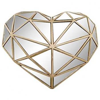 Figura Decorativa DKD Home Decor 26 x 5 x 21 cm Corazón Dorado