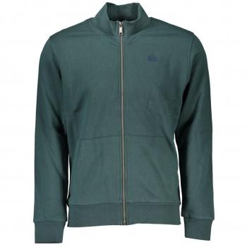 La Martina Elegant Green Fleece Sweatshirt with Embroidery - M