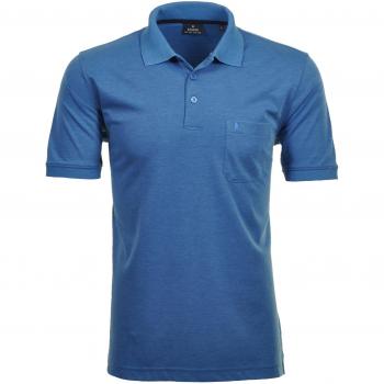 Poloshirt RAGMAN Softknit Azul XXXL para Hombre, 70% Algodón y 30% Poliéster