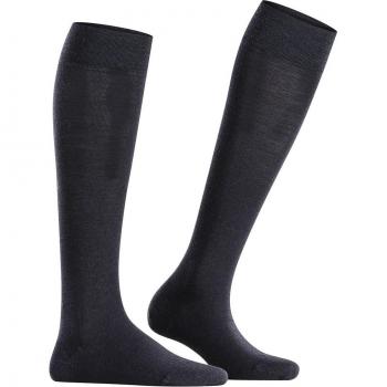 Falke Sensitive Berlin Merino Wool Knee High Socks for Women - Dark Navy