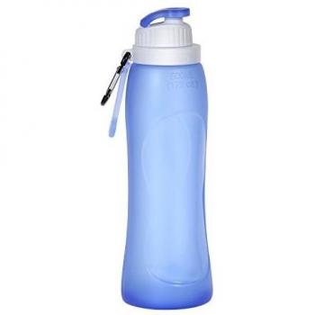HAMSWAN Oferta Botella de Silicona de Agua Plegable con el Gancho Material del Silicón Semitransparente Portátil Sin Tóxico Resistentia a Alta Temperatura para Deportes al Aire Libre