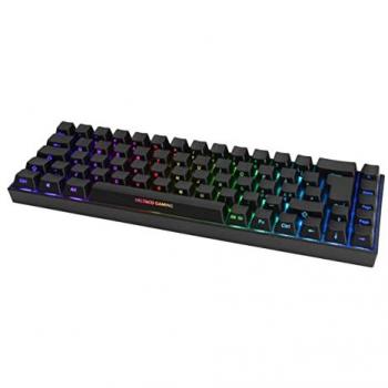 Teclado Gaming Deltaco DK440R Inalámbrico y por Cable, Bluetooth, Mini, RGB, Negro, QWERTZ