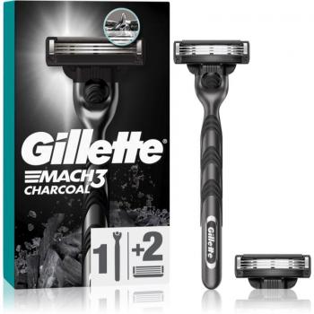 Gillette Mach3 Charcoal Razor with 2 Replacement Heads