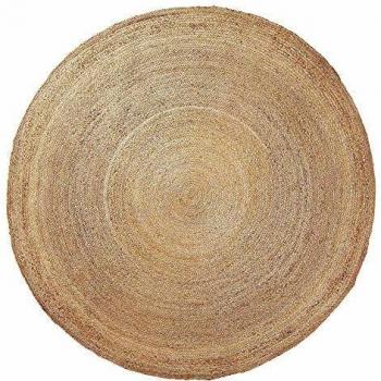 Kave Home - Alfombra Redonda Doc Ø 200 cm de Yute Natural Trenzado