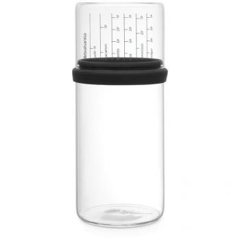Brabantia Bote con Taza Medidora 1 L, Gris, 10.4x10.4x23 cm
