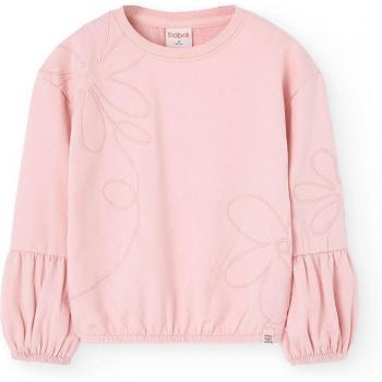 Sudadera de niña Boboli con mangas decorativas y estampado a tono, tipo Fleece