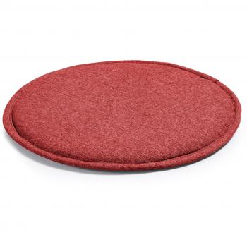 Kave Home - Cojín Redondo Silke Color Granate Antimanchas y Antideslizante