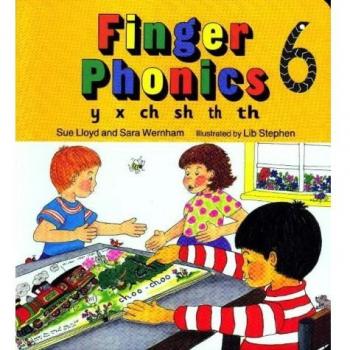 Libro de Fonética con Dedos 6: Y, X, Ch, Sh, Th (Edición Británica en Letras Precursivas)