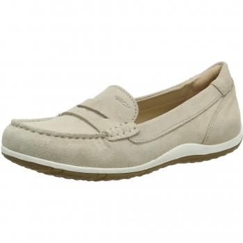 Geox D VEGA MOC A, Mocasines, para Mujer, Beige