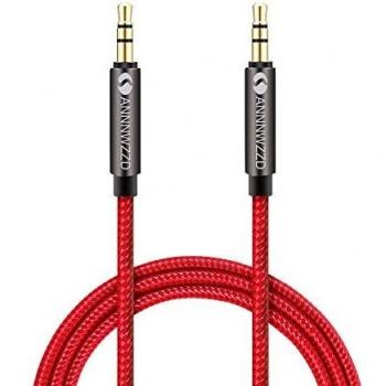 linkinperk AUX Cable 3,5mm nailon Cable de audio macho a macho Cable AUX Cable auxiliar para estéreo de coches, iPod, , Beats, ordenador, MP3 jugadores y más