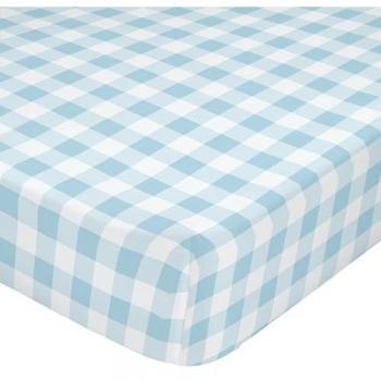 Bajera Infantil Vichy Azul 90x200 cm, 100% Algodón, Calidad 150 TC, Fabricada en España