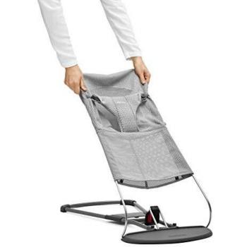 BABYBJÖRN Asiento de Tela para Hamaca, Algodón, Gris arena