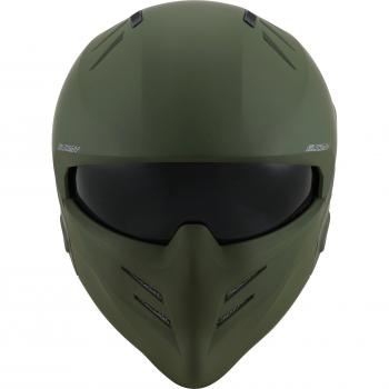Casco Jet Suomy Armor Plain Verde Militar Talla S