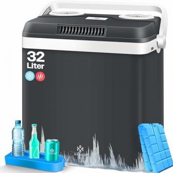 Nevera Mini Termoeléctrica Kesser 32L 12V/230V - Enchufe y Función de Calentamiento