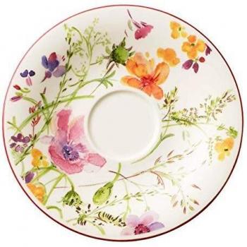 Plato Taza Café Villeroy & Boch Mariefleur Basic - Porcelana Premium, Decoración Floral, 16 cm, Apto para Lavavajillas
