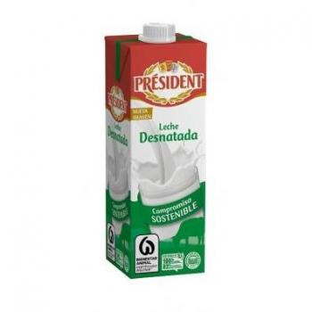 Leche Desnatada President Brik 1L Tapa Rosca