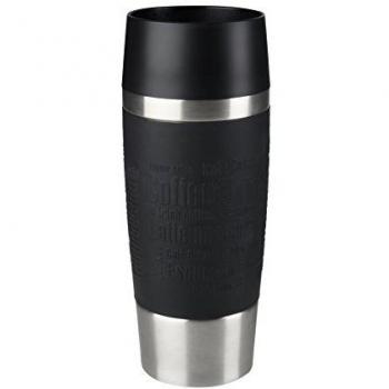 Tefal Taza de Viaje, Acero Inoxidable, Negro, 8,2 x 8,2 x 20,4 cm