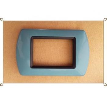 Placas ABS Compatibles para Tapa de Enchufe Master Modo Colorra - Azzurro Polvere - 4 Foros
