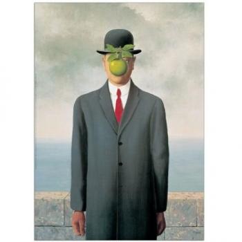 Artopweb 70x50 cm Panel Decorativo con Diseño Magritte Les Fils De L'Homme, Madera, Multicolor, 50x3x70 cm