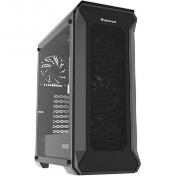 Caja Semitorre ATX Genesis Irid 505F con Ventana de Cristal Templado y USB 3.0 - Color Negro