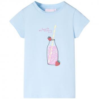 Camiseta infantil azul suave 116