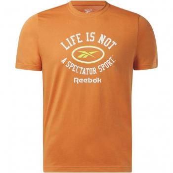 Camiseta de Manga Corta Reebok Graphic Series para Hombre en Color Naranja