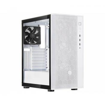 Silverstone Fara R1 V2 - Caja para computadora Midi Tower ATX, Panel Frontal de Malla, Panel Lateral de Vidrio Templado, Color Blanco, Modelo SST-FAR1W-G-V2
