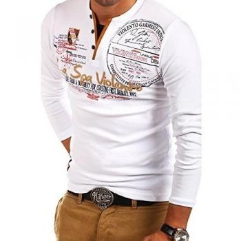 MT Styles - R-0681 - Camiseta 2 en 1 de manga larga - Diseño Garment - Blanco - XXL