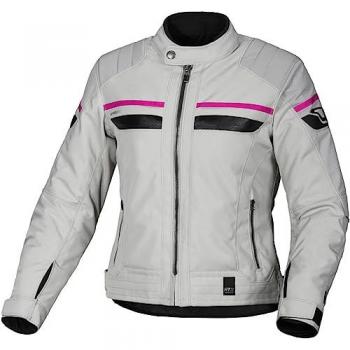 Macna Oryon Chaqueta Textil Impermeable para Mujer en Gris Claro, Talla XL