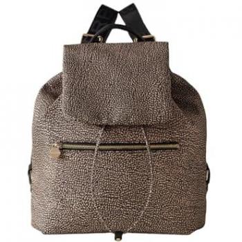 Borbonese Eco-Friendly Medium Backpack - Stylish Natural Black for Women