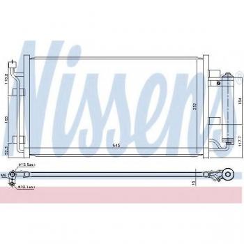Condensador de Aire Acondicionado NISSENS 940582