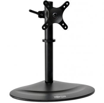 Tripp Lite Single Monitor Mount Stand, Swivel & Tilt, 10-32 Inch Flat-Screen Displays, Desktop Mount, Black