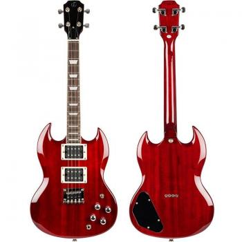 Cherry Red Electric Tenor Ukulele - Flight Rock Series Pioneer