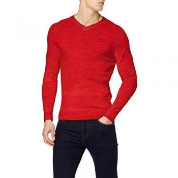 Superdry Orange Label Cotton Vee suéter, Rojo