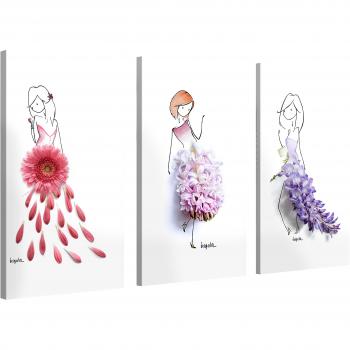 Gallery of Innovative Art - Virgola - Spring Dancers - 120 x 80 cm - XXL Lienzo de Impresión en alemán marcas de calidad - Lienzo de imágenes en marco de madera como decoración moderna de salón