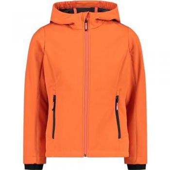 Cmp Campari/Anthracite Softshell Jacket with Fixed Hood for Boys, Size 12 Years