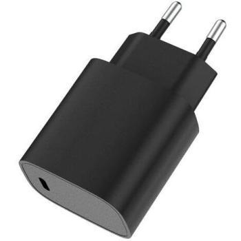 Cargador Universal USB-C Doro 20W con Adaptador Euro, Carga Rápida, Color Negro