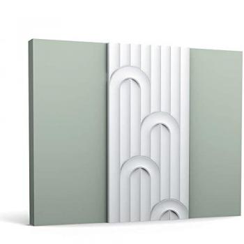 Panel de Pared 3D Orac W212 Valley Loop Blanco 200x25x1,2 cm Diseño Moderno