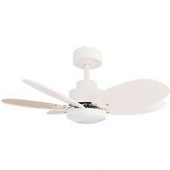 Ventilador de Techo Rainbow S Sulion con Motor DC LED 18W Blanco/Natural Ø75 cm