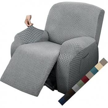 MAXIJIN Funda de Sillón Relax Stretch Funda Sofá 1 Plaza Reversible con Bolsillo Protector de Sofá