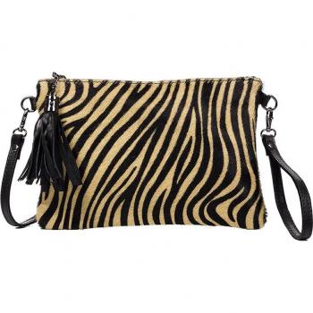 Bolso bandolera Ermine de piel auténtica Sauvage Cavallino Camuflaje
